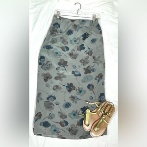 Casual Corner Silk Midi Skirt